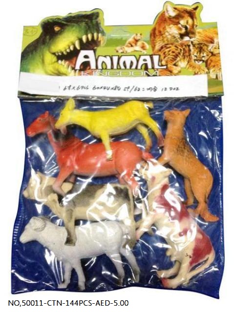 ANIMAL KINDDOM 6 PCS SOLID PVC