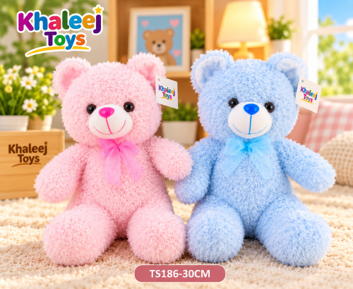 30CM,BEAR PINK & BLUE