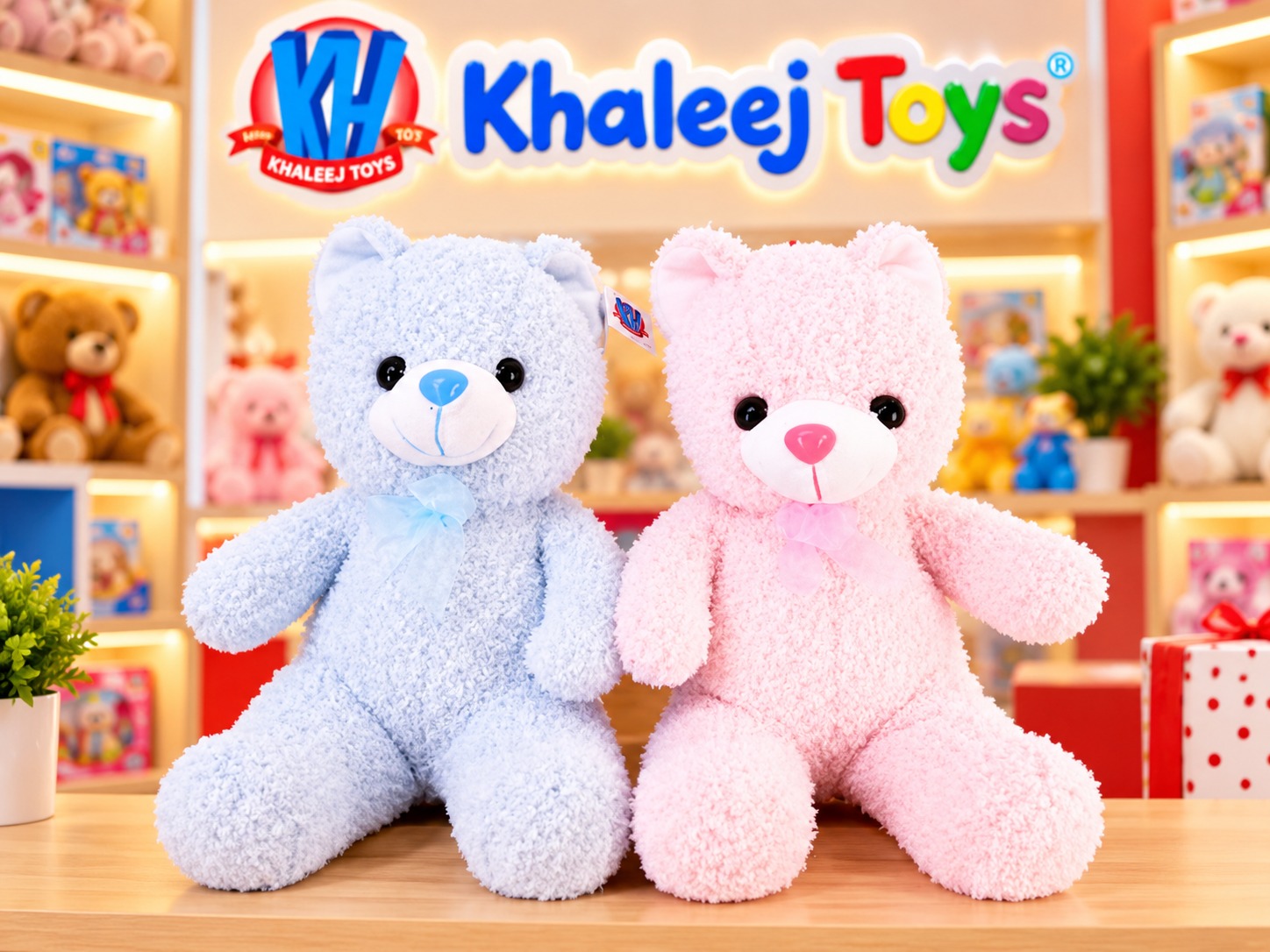 35CM BEAR PINK & BLUE