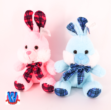 25CM RABBIT PINK & BLUE