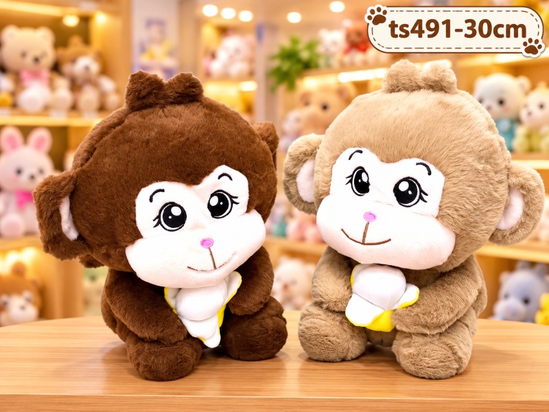 30CM MONKEY 2CLRS W/VOICE 