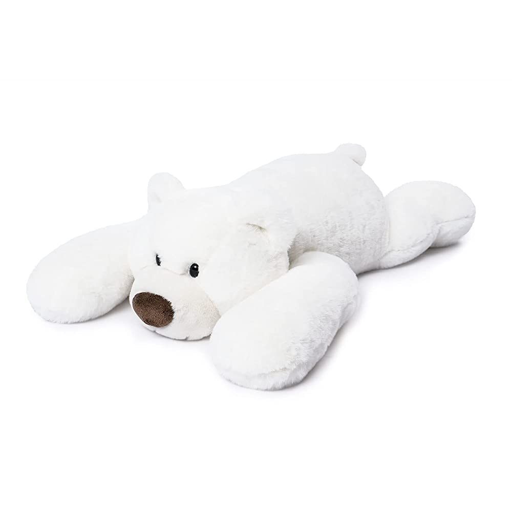 50cm weighted white bear
