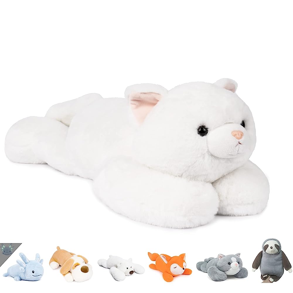 50cm weighted white cat