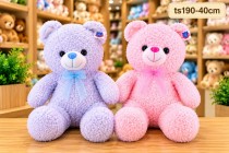 40CM,BEAR PINK&BLUE    
