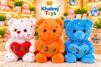 25CM SOFT BEAR 4 CLRS