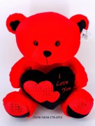 50CM RED BEAR W/HEART 