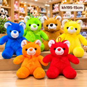 15CM TEDDY BEAR 6 COLORS ASSORTED   